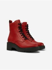 Camper Červené dámské kotníkové kožené boty Camper Milah 39