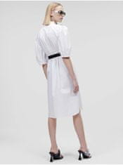 Karl Lagerfeld Bílé dámské košilové šaty KARL LAGERFELD 46