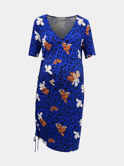 Mama.licious Tmavě modré těhotenské šaty s leopardím vzorem Mama.licious Cilja