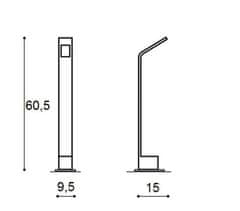 AZZARDO LED Venkovní sloupkové svítidlo AZzardo Agape 60 dark grey AZ3482 6W 480lm 3000K IP54 9,5cm tmavě šedé