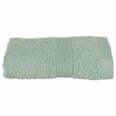 Atmosphera Zelený ručník na ruce s ozdobnou bordurou, měkký koupelnový ručník v módním odstínu celadon