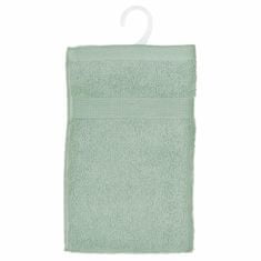 Atmosphera Zelený ručník na ruce s ozdobnou bordurou, měkký koupelnový ručník v módním odstínu celadon