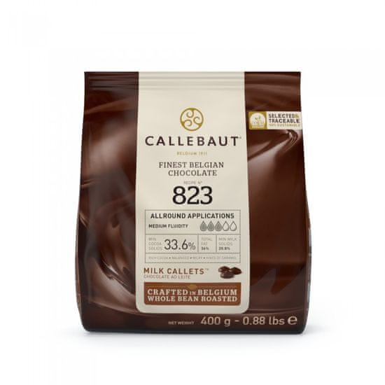 Callebaut Čokoláda 823 mléčná 33,6% 0,4kg -