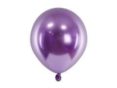PartyDeco Saténové balónky purpurové 12cm 50ks