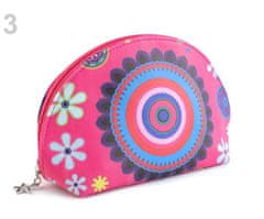 Kraftika 3ks 3 fialovorůžová kosmetická taška mandala 15x25 cm