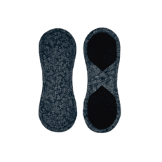 Bamboolik Látkové menstruační vložky biobavlna - satén (patentek) Tmavě modré ornamenty