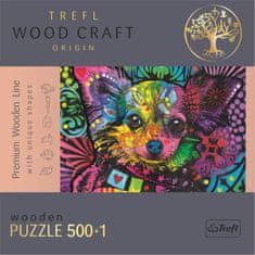Trefl Wood Craft Origin puzzle Barevné štěně 501 dílků