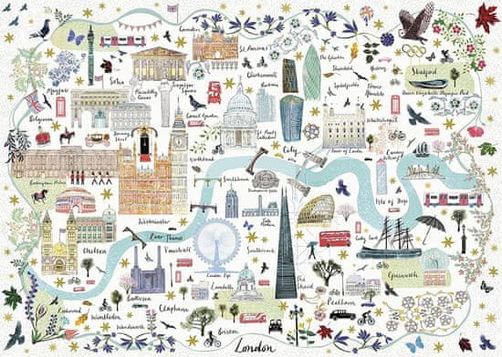 Gibsons Puzzle Mapa Londýna 1000 dílků