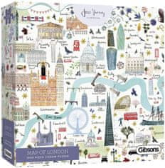 Gibsons Puzzle Mapa Londýna 1000 dílků