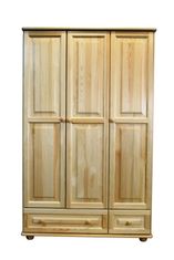 eoshop Šatní skříň 62 Klasik (Barva dřeva: surové dřevo, Šířka: 120 cm)