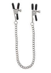 taboom TABOOM Nipple Play Adjustable Clamps with Chain (Silver)