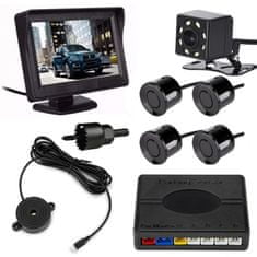 motoLEDy Couvací kamera, 4 parkovací senzory, monitor-set