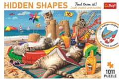 Trefl Puzzle Hidden Shapes: Kočičí prázdniny 1011 dílků