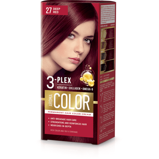 Aroma Color Barva na vlasy - sytě červená č. 27 Aroma Color