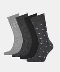 Tommy Hilfiger 701218803 Tommy Hilfiger ponožky dárková kazeta 4 páry, černá, 43 - 46