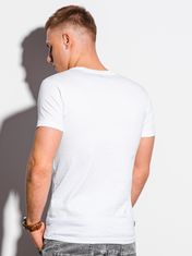 OMBRE Pánské tričko bez potisku S1370 - bílá - XL