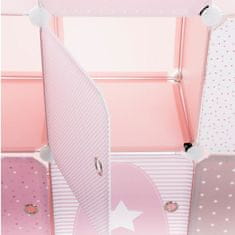 Atmosphera Dětská skříň s přihrádkami, 94,5 x 32 x 109 cm, růžová
