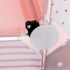 Atmosphera Dětská skříň s přihrádkami, 94,5 x 32 x 109 cm, růžová