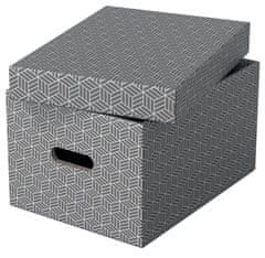 Esselte Box úložný Home střední, šedý, 2 x sada 3 ks + blok Colour Breeze