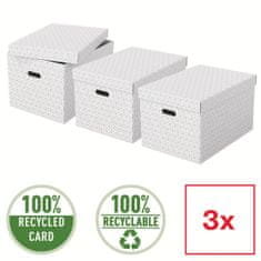 Esselte Box úložný Home velký, bílý, 2 x sada 3 ks + blok Colour Breeze
