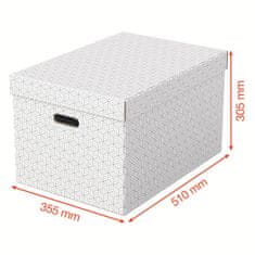 Esselte Box úložný Home velký, bílý, 2 x sada 3 ks + blok Colour Breeze