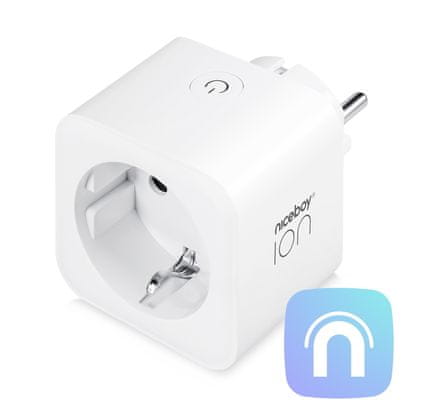Niceboy ION SmartPlug chytrá zásuvka inteligentní zásuvka ovládání skrze aplikaci Wifi bezdrátové připojení scénáře chytrá domácnost časovač ovládání zásuvky