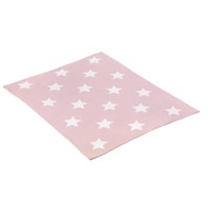 Bavlněná dětská deka 80 x 100 cm STAR růžová