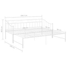 Vidaxl Rám vysouvací postele/pohovky bílý kov 90 x 200 cm