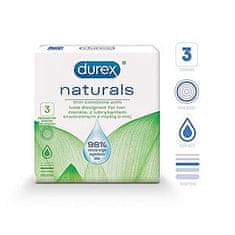 Pasante Durex Naturals (3 ks), lubrikované 98% přírodním gelem