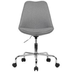 Bruxxi Kancelářská židle Leos, textilní potahovina, šedá