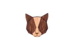 BeWooden Dřevěná brož Red Cat Brooch