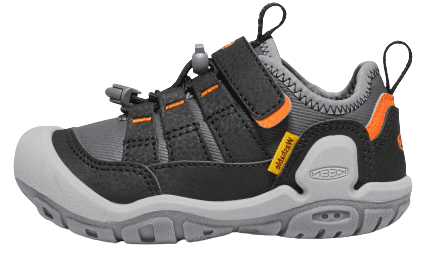 KEEN dětská outdoorová obuv Knotch Hollow steel grey/safety orange 1025884/1025881 šedá 24