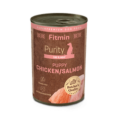 Fitmin Dog Purity Konzerva kuřecí/losos pro štěňata 6x400 g