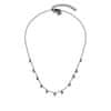 Nápaditý černý náhrdelník se zirkony TJ-0076-N-45