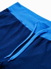 OMBRE Pánské teplákové kraťasy P29 - námořnická modrá/nebesky modrá - XL