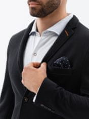 OMBRE Ombre Pánské elegantní sako M80 - černá - L