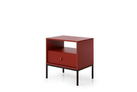 Homlando Konferenční stolek MONO MS54 cm se zásuvkou 54 cm tmavočervené