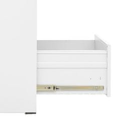 Greatstore Kancelářská skříň bílá 46 x 62 x 133 cm ocel