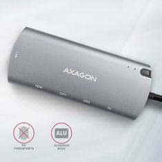 AXAGON HMC-6M2, USB 3.2 Gen 1 hub, 2x USB-A, HDMI, RJ-45 GLAN, SATA M.2, PD 100W, kabel USB-C 18cm