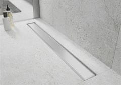 Mexen Flat 360 ° mgw podlahový žlab 90 cm otočný bílé sklo (1027090-40)