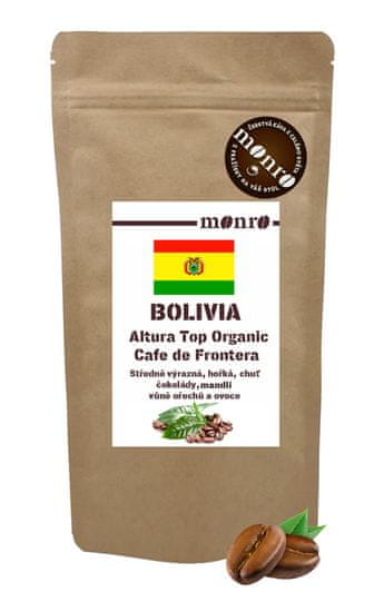 Káva Monro Bolivia Altura Top Organic Cafe de Frontera zrnková káva 100% Arabica