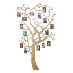 MAJA DESIGN Dřevěný strom s 15 fotorámečky pro fotografie 10x15 cm na zavěšení