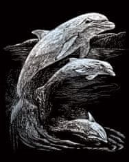 Royal & Langnickel Sada 3 stříbrných škrabacích obrázků - Mořská zvířata