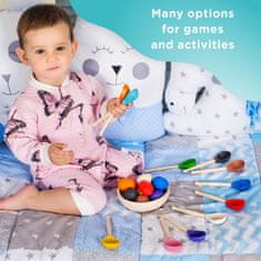 Ulanik Montessori dřevěná hračka "Eggs and spoons"