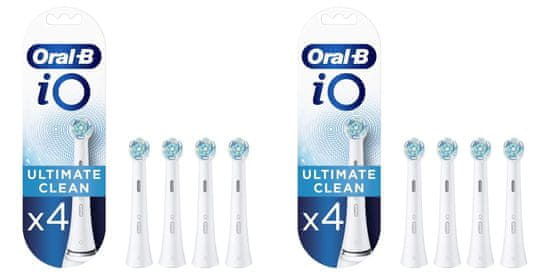 2x Oral-B iO Ultimate Clean kartáčkové hlavy white