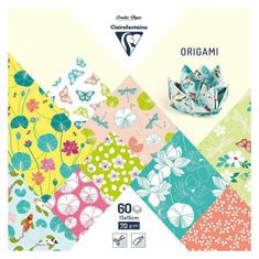 Clairefontaine Papíry na origami 15x15cm (60ks) vodní