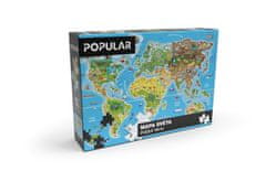 POPULAR Puzzle „Mapa světa“, 160 ks – CZ