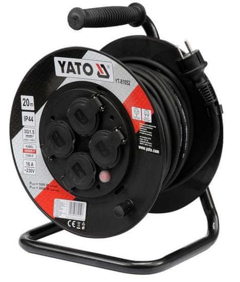 YATO Prodlužovací kabel na cívce 30M 3 X 1,5Mm2 ip44 81053