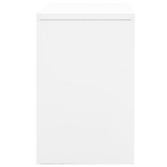 Greatstore Kancelářská skříň bílá 90 x 46 x 72,5 cm ocel