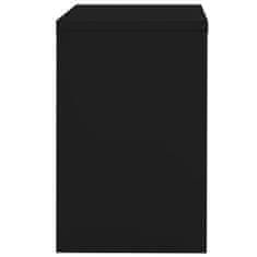 Greatstore Kancelářská skříň černá 90 x 46 x 72,5 cm ocel